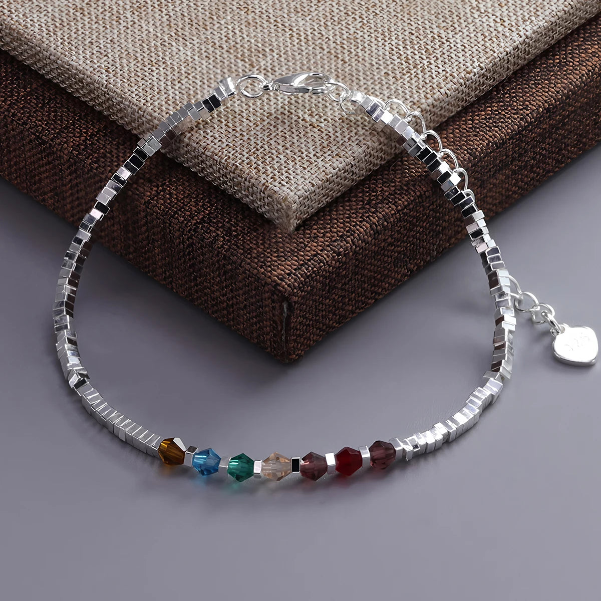 VENTFILLE 925 Sterling Silver Line Extremely fine Bracelet for Women Love Haert Bead Korean Ins Sweet Jewelry Gift Dropshipping