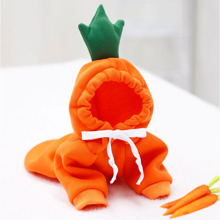 Dongqian puppy dog cat autumn and winter sweater fleece clothes supplies fruit turned dog cat