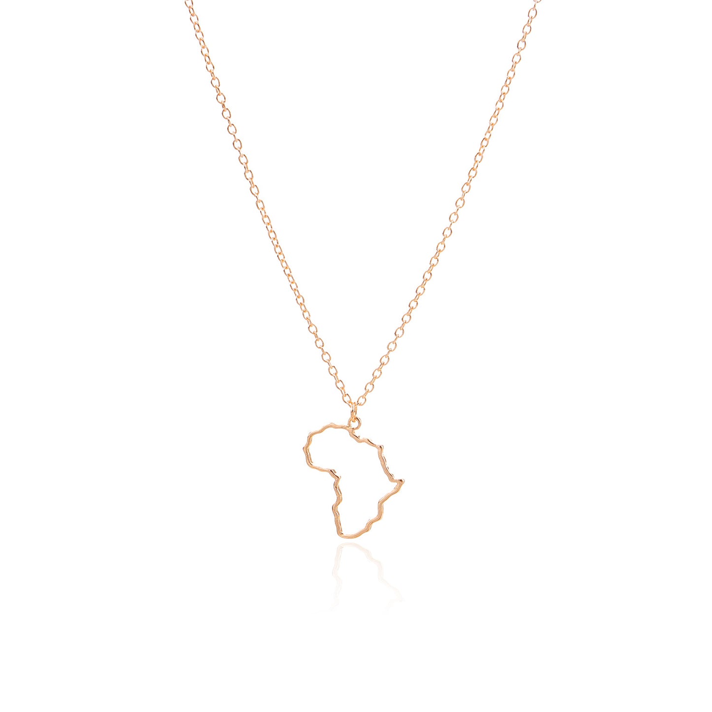 European and American cross-border jewelry New Hollow Africa Map Pendant Necklace for Women Personalized Versatile Simple Fashion Necklace