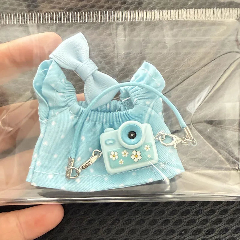 For Mini Labubu 4.0 Pin For Love Clothes 3pcs Floral Skirt Set Doll Clothes Outfit Accessories Labubu Accessories