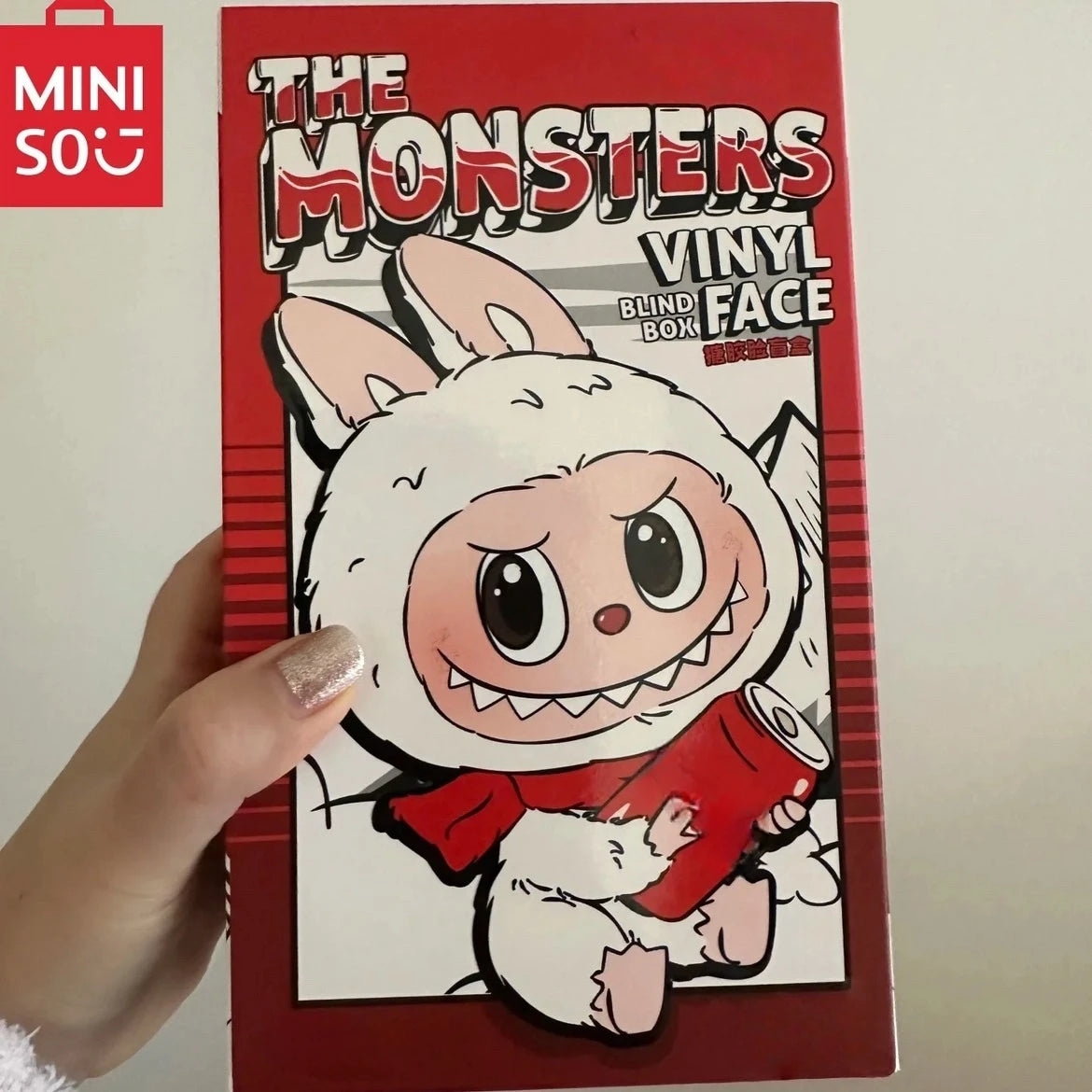MINISO Blind Box - Cola Monster Collection Series (Vinyl Face Toy, Animated Character Face Doll, Mystery Surprise Keychain Gift)
