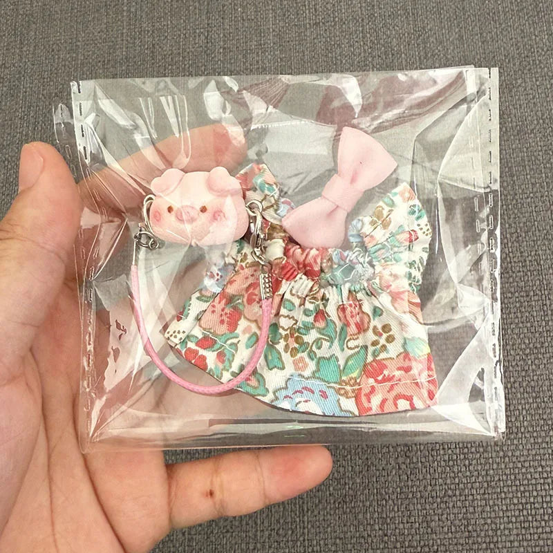 For Mini Labubu 4.0 Pin For Love Clothes 3pcs Floral Skirt Set Doll Clothes Outfit Accessories Labubu Accessories