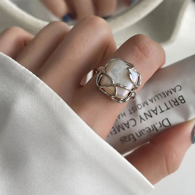 VENTFILLE 925 Sterling Silver Minimalism Cross Knot Thai Silver Rings Open Finger Ring For Women Men Jewelry Gifts