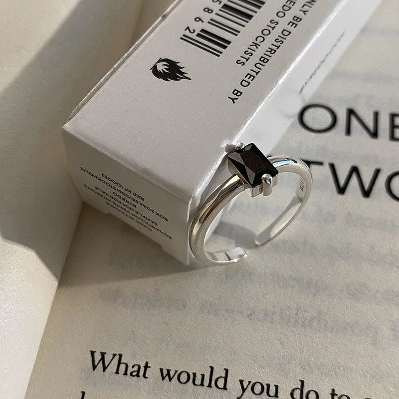 VENTFILLE 925 Sterling Silver Minimalism Cross Knot Thai Silver Rings Open Finger Ring For Women Men Jewelry Gifts