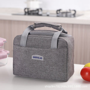 Lunch Bag Insulation Double Pockets Large Capacity Lunch Bag Printable Logo Lunch Box Bag