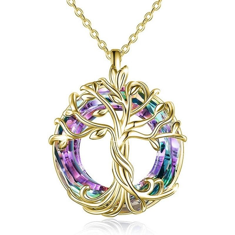 Yunjin cross-border best-selling European and American fashion tree of life pendant personality simple hollow out tree of life necklace wholesale