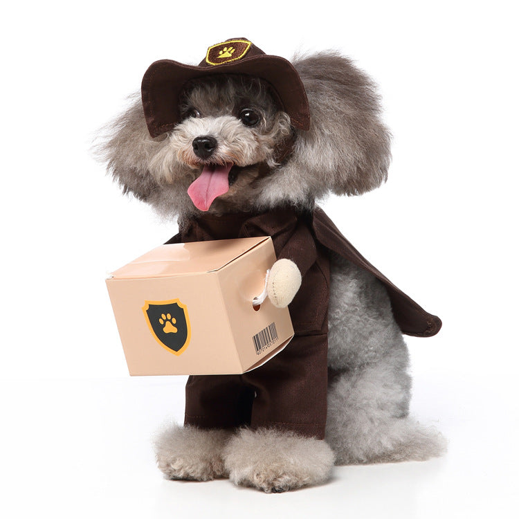 Cross-border best-selling pet Halloween Christmas clothes small and medium-sized dog standing outfit funny upright outfit dog transformation outfit