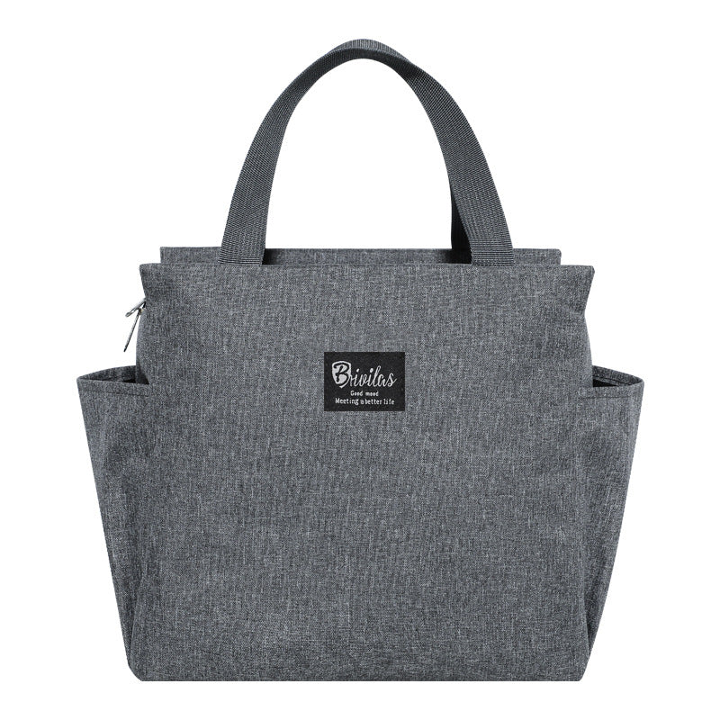Lunch Bag Insulation Double Pockets Large Capacity Lunch Bag Printable Logo Lunch Box Bag