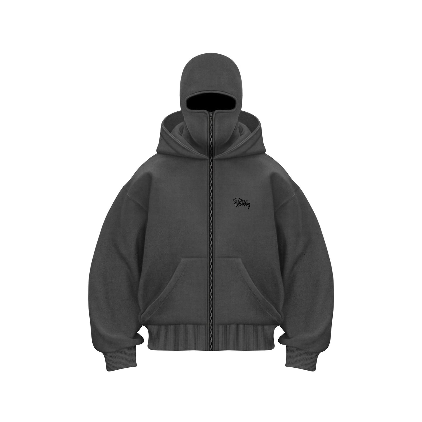 New autumn and winter men's and women's loose fashion brand Y2K sweatshirt with velvet double hood unique design hooded sweatshirt