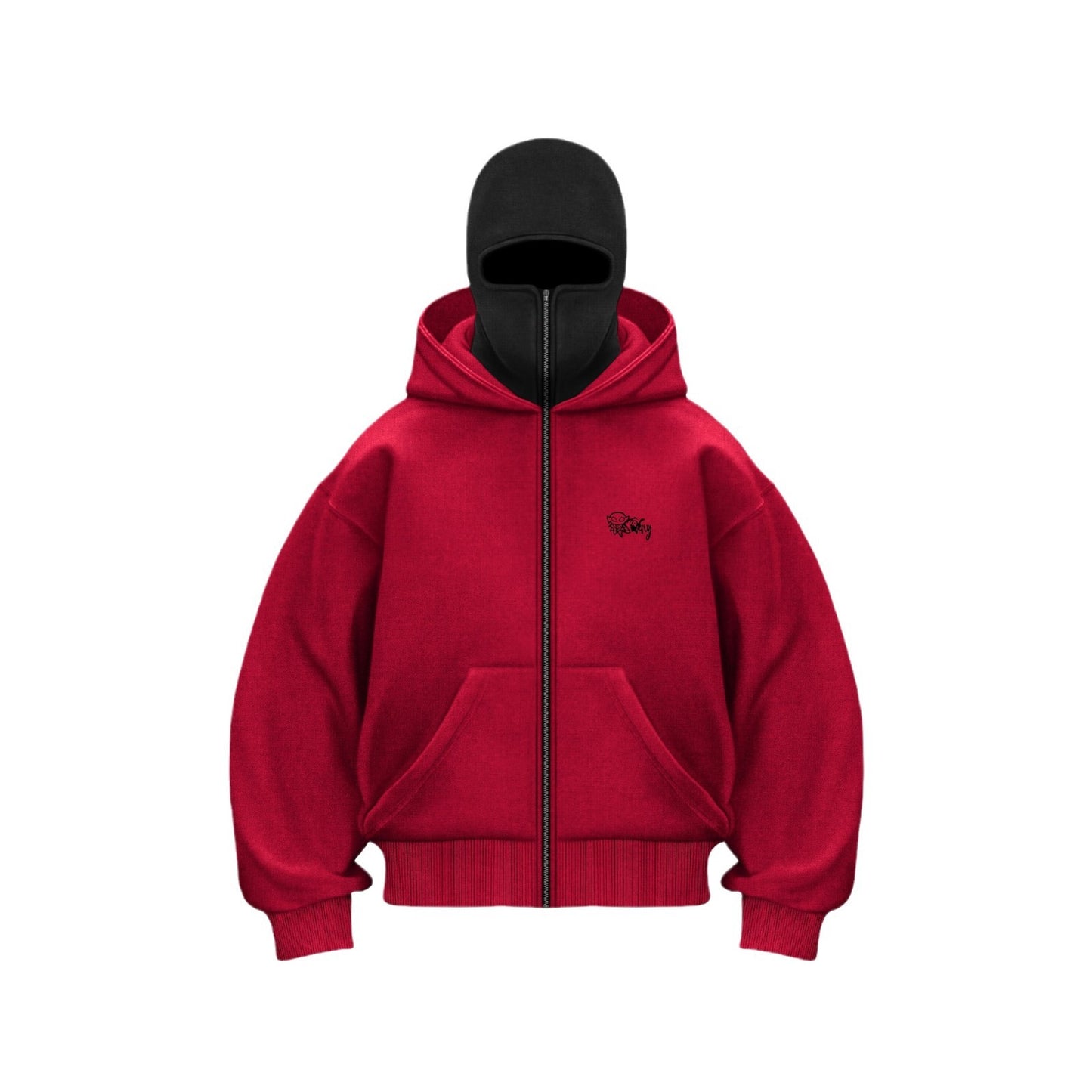 New autumn and winter men's and women's loose fashion brand Y2K sweatshirt with velvet double hood unique design hooded sweatshirt