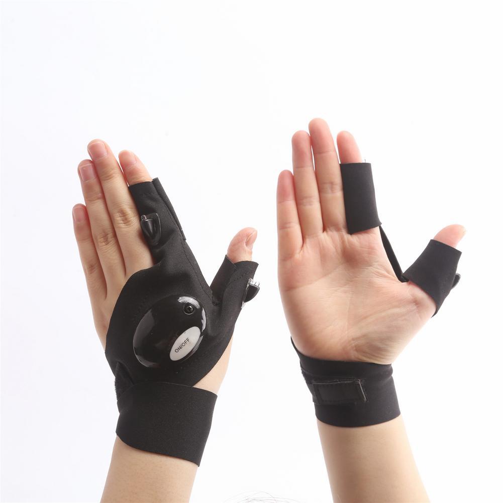 led flashlight fishing gloves