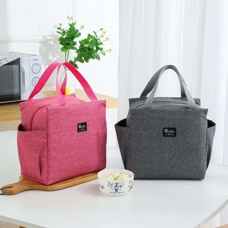 Lunch Bag Insulation Double Pockets Large Capacity Lunch Bag Printable Logo Lunch Box Bag