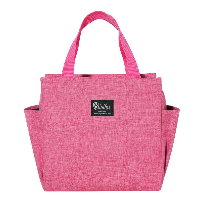 Lunch Bag Insulation Double Pockets Large Capacity Lunch Bag Printable Logo Lunch Box Bag