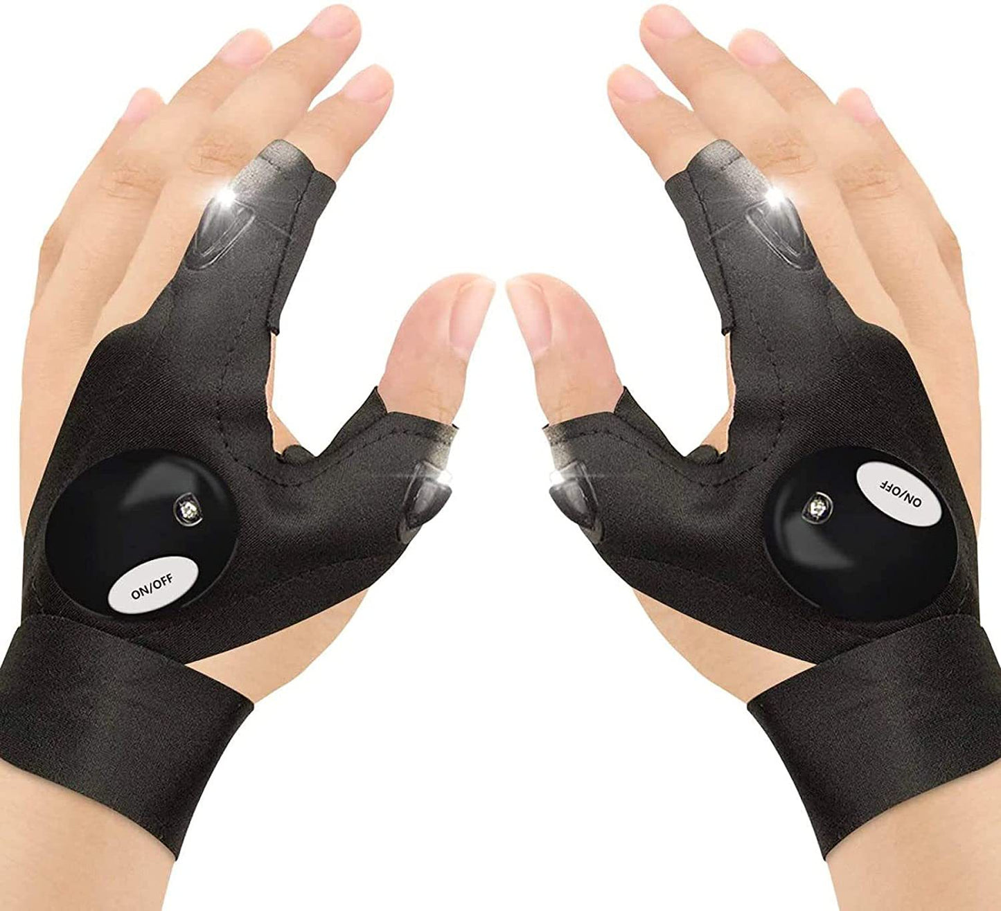 led flashlight fishing gloves