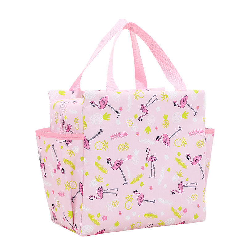 Lunch Bag Insulation Double Pockets Large Capacity Lunch Bag Printable Logo Lunch Box Bag