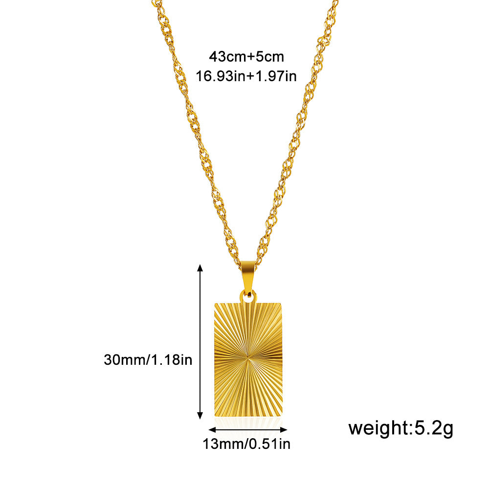 European and American cross-border simple stainless steel 18k gold butterfly heart-shaped necklace high-end accessories three-dimensional pendant for men and women