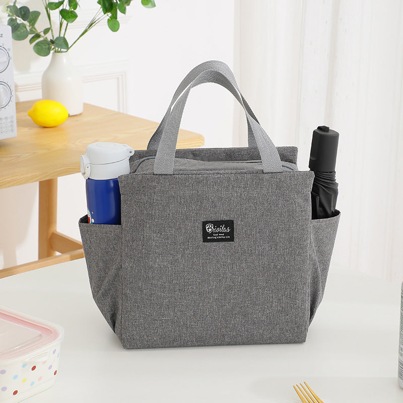 Lunch Bag Insulation Double Pockets Large Capacity Lunch Bag Printable Logo Lunch Box Bag