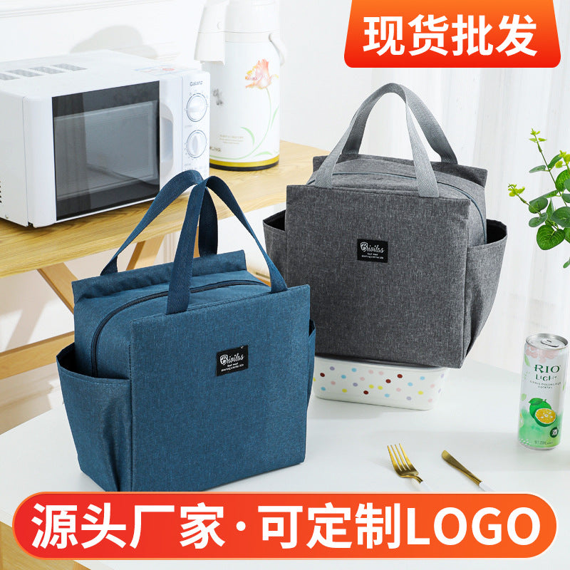 Lunch Bag Insulation Double Pockets Large Capacity Lunch Bag Printable Logo Lunch Box Bag