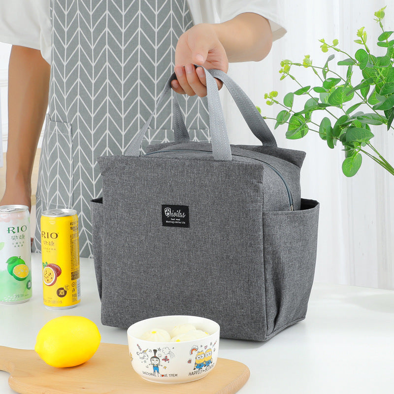 Lunch Bag Insulation Double Pockets Large Capacity Lunch Bag Printable Logo Lunch Box Bag