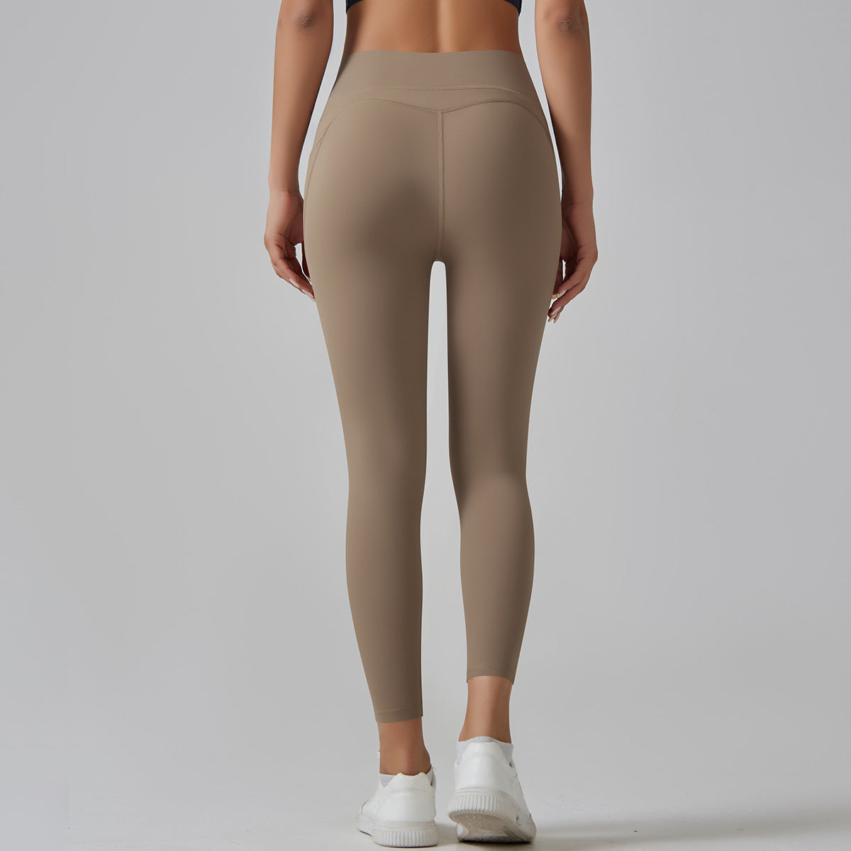 High waist nude yoga pants for women seamless quick-drying tight pocket running sanded fitness pants hip lifting sports yoga clothes