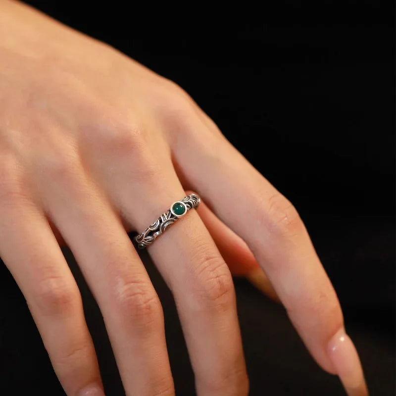 VENTFILLE 925 Sterling Silver Minimalism Cross Knot Thai Silver Rings Open Finger Ring For Women Men Jewelry Gifts