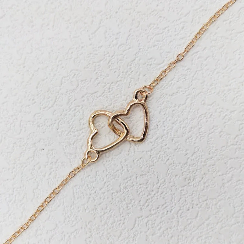 2025 New Female Luxury Lucky Bracelet For Women Blue Crystal Heart Charms Bracelet Bridal Wedding Engagement Fine Jewelry Gift