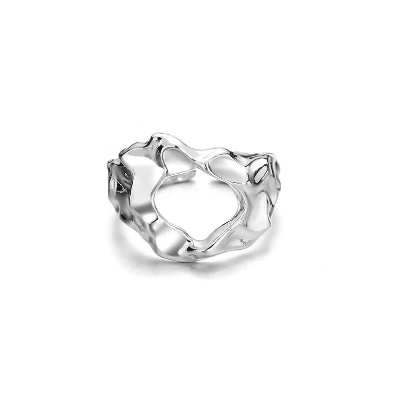 VENTFILLE 925 Sterling Silver Minimalism Cross Knot Thai Silver Rings Open Finger Ring For Women Men Jewelry Gifts