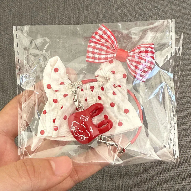 For Mini Labubu 4.0 Pin For Love Clothes 3pcs Floral Skirt Set Doll Clothes Outfit Accessories Labubu Accessories
