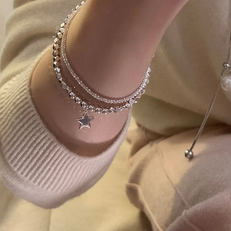 Fashion Silver Color Sparkling Adjustable Bracelets for Women Elegant Gypsophila Fine Bracelet New Party Jewelry Gifts