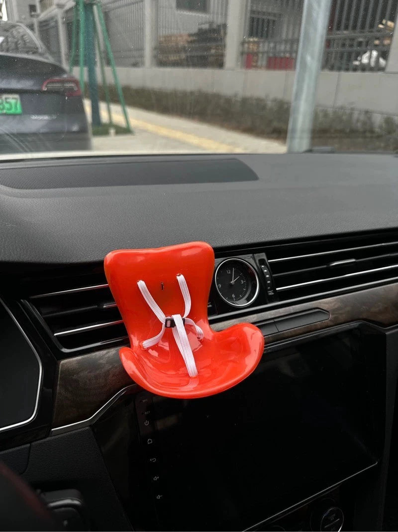 For Labubu Car Doll Safety Seat Kawaii Ob11 Doll Plush Seat Car Air Aromatreatment Decoration Suit for All Dolls Wihtin 18cm