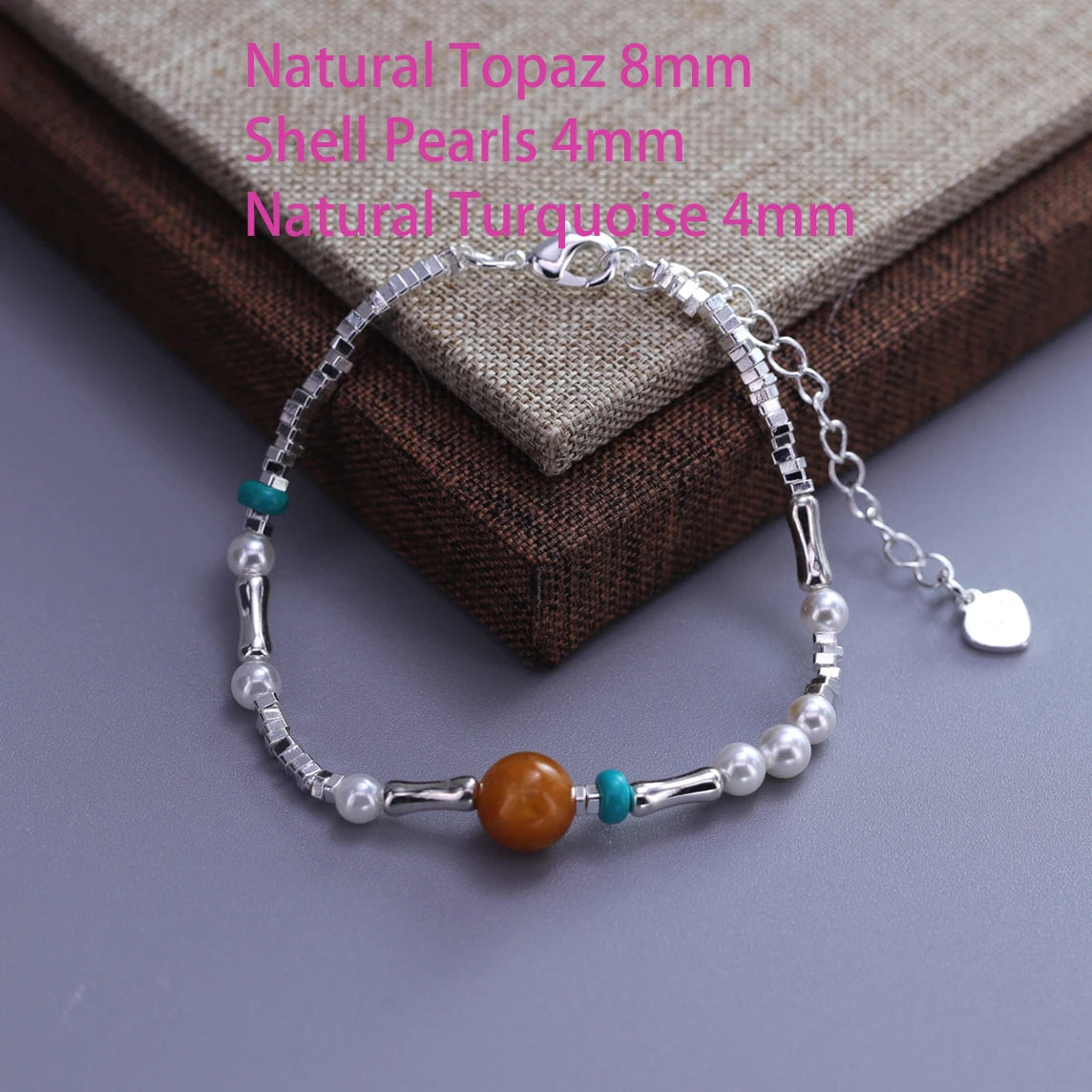 VENTFILLE 925 Sterling Silver Line Extremely fine Bracelet for Women Love Haert Bead Korean Ins Sweet Jewelry Gift Dropshipping