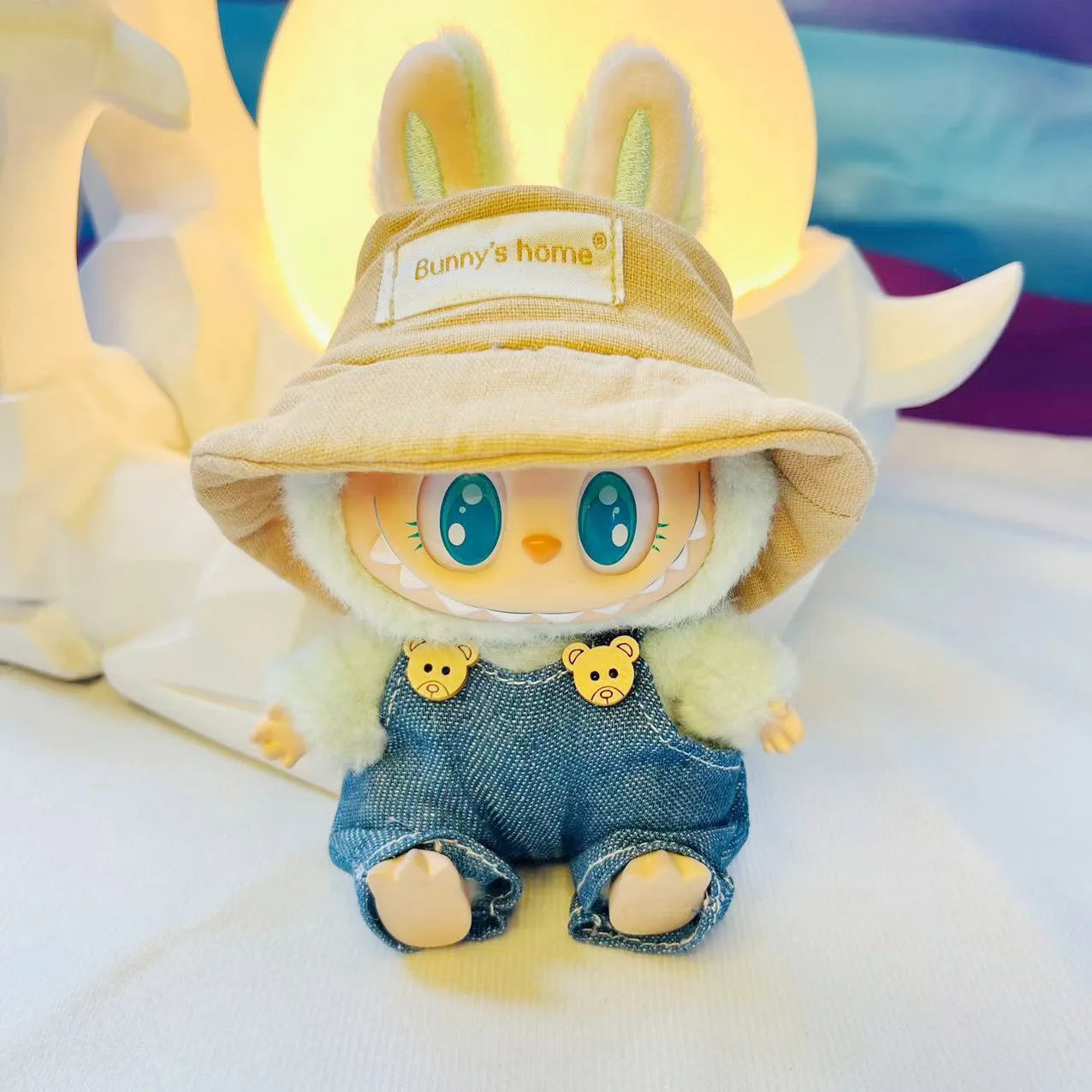 Cute Mini Bib Pants for Labubu Dolls – 17cm Idol Outfit Accessories for Sitting Party Style | Kpop EXO-Inspired Clothing