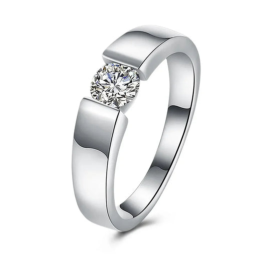 925 Sterling Silver Crystal Ring for Women – Size 7/8/9/10 | Shining Fashion Engagement Wedding Jewelry Gift