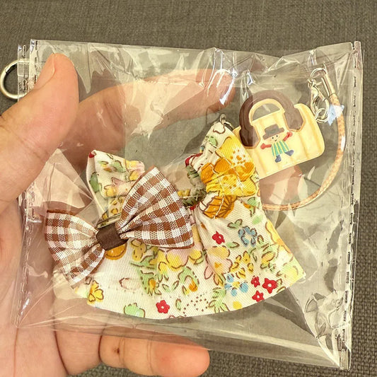 For Mini Labubu 4.0 Pin For Love Clothes 3pcs Floral Skirt Set Doll Clothes Outfit Accessories Labubu Accessories