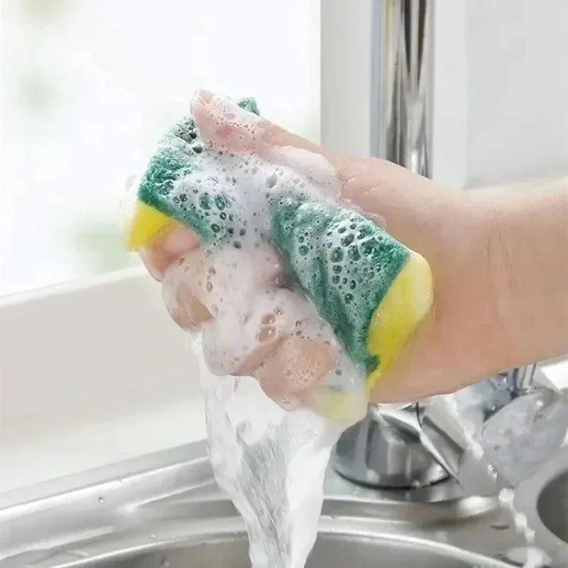 Double-Sided Magic Cleaning Sponge – High Absorbent Rust Removal Brush for Kitchen Pots & Surfacesl