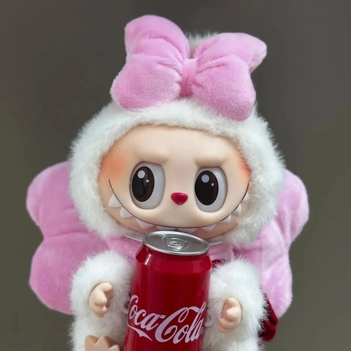 Labubu  Outfit Set – Pull Cloth, Cola, Marry Cat & Extra Large Bow Accessories | Cute Doll Clothes for Labubu