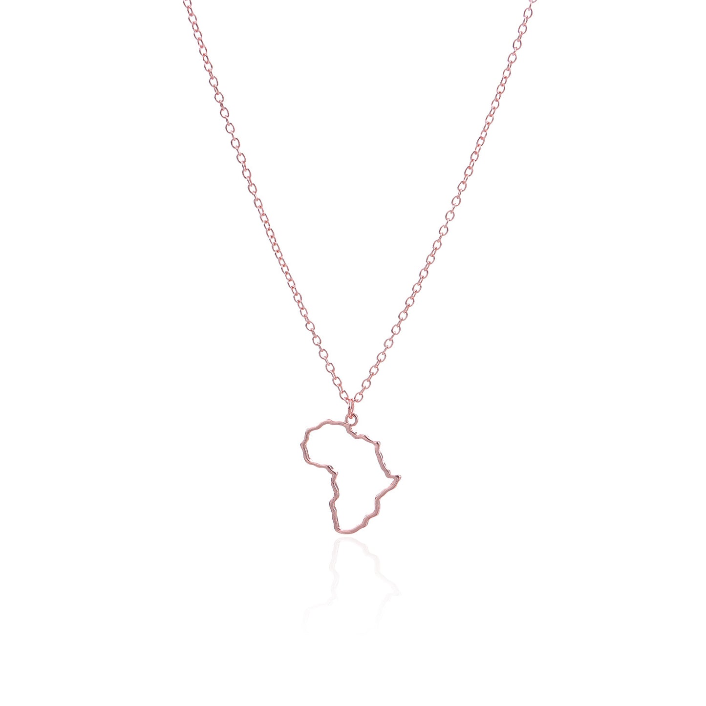 European and American cross-border jewelry New Hollow Africa Map Pendant Necklace for Women Personalized Versatile Simple Fashion Necklace