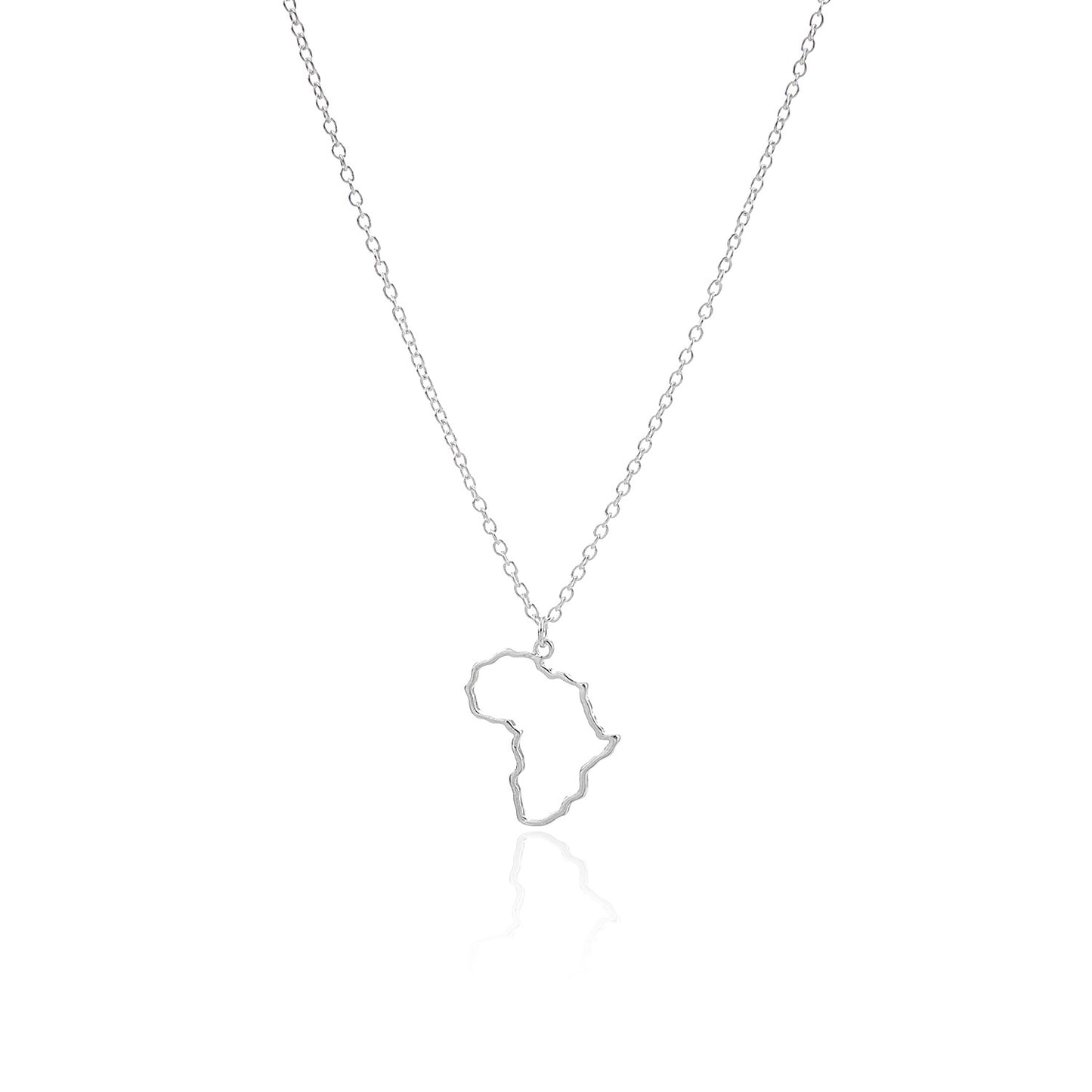 European and American cross-border jewelry New Hollow Africa Map Pendant Necklace for Women Personalized Versatile Simple Fashion Necklace
