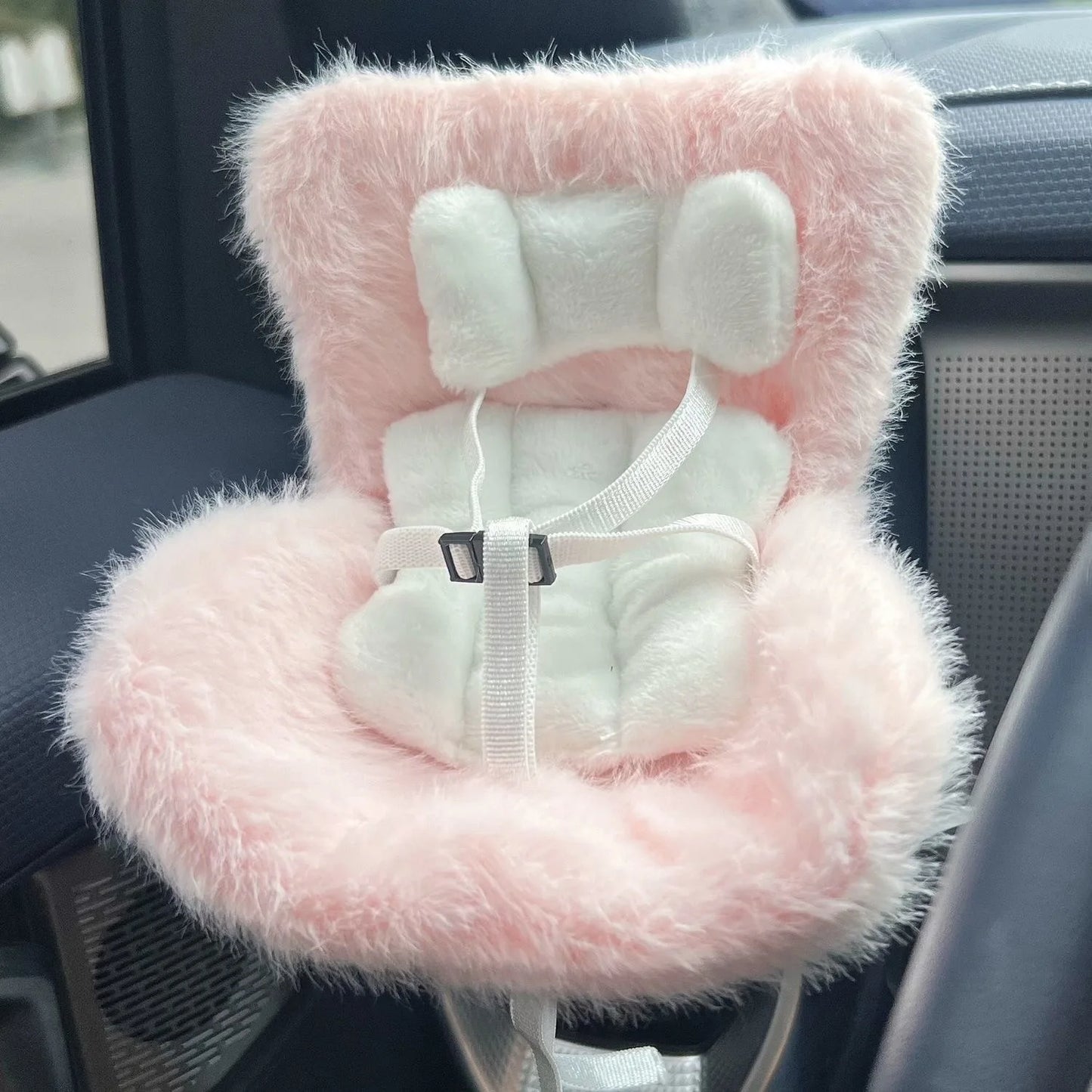 For Labubu Car Doll Safety Seat Kawaii Ob11 Doll Plush Seat Car Air Aromatreatment Decoration Suit for All Dolls Wihtin 18cm