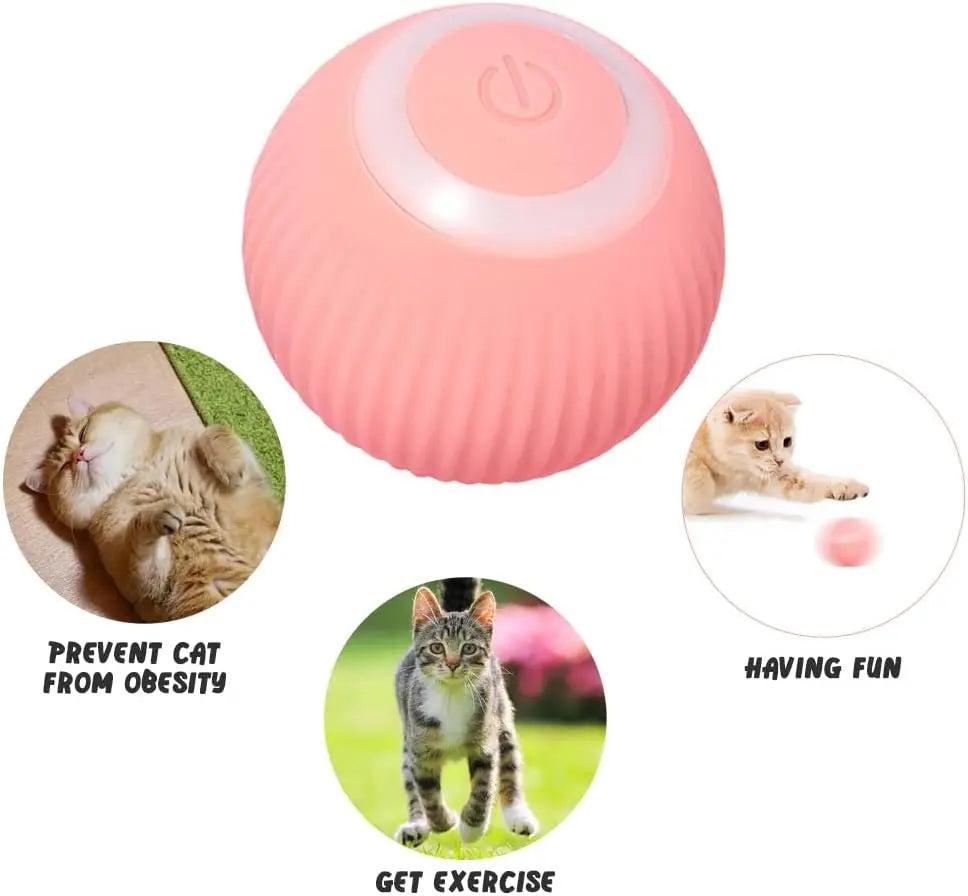 Cat Toys Interactive Ball Cat Accessories Interactive Cat Ball Kitten CatBall Toys Electronic Automatic Rolling Magic Ball
