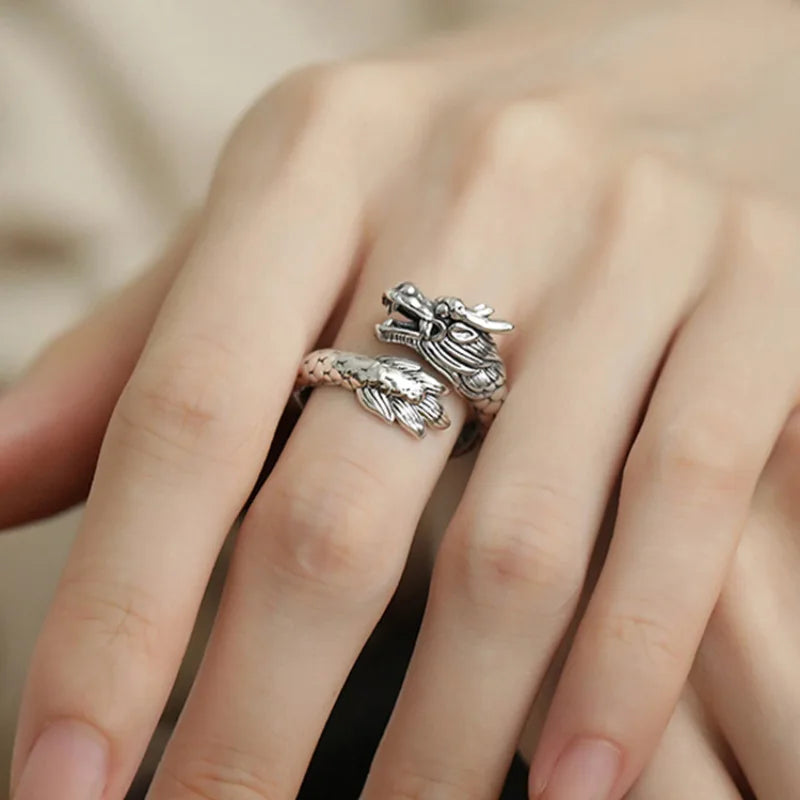 VENTFILLE 925 Sterling Silver Minimalism Cross Knot Thai Silver Rings Open Finger Ring For Women Men Jewelry Gifts