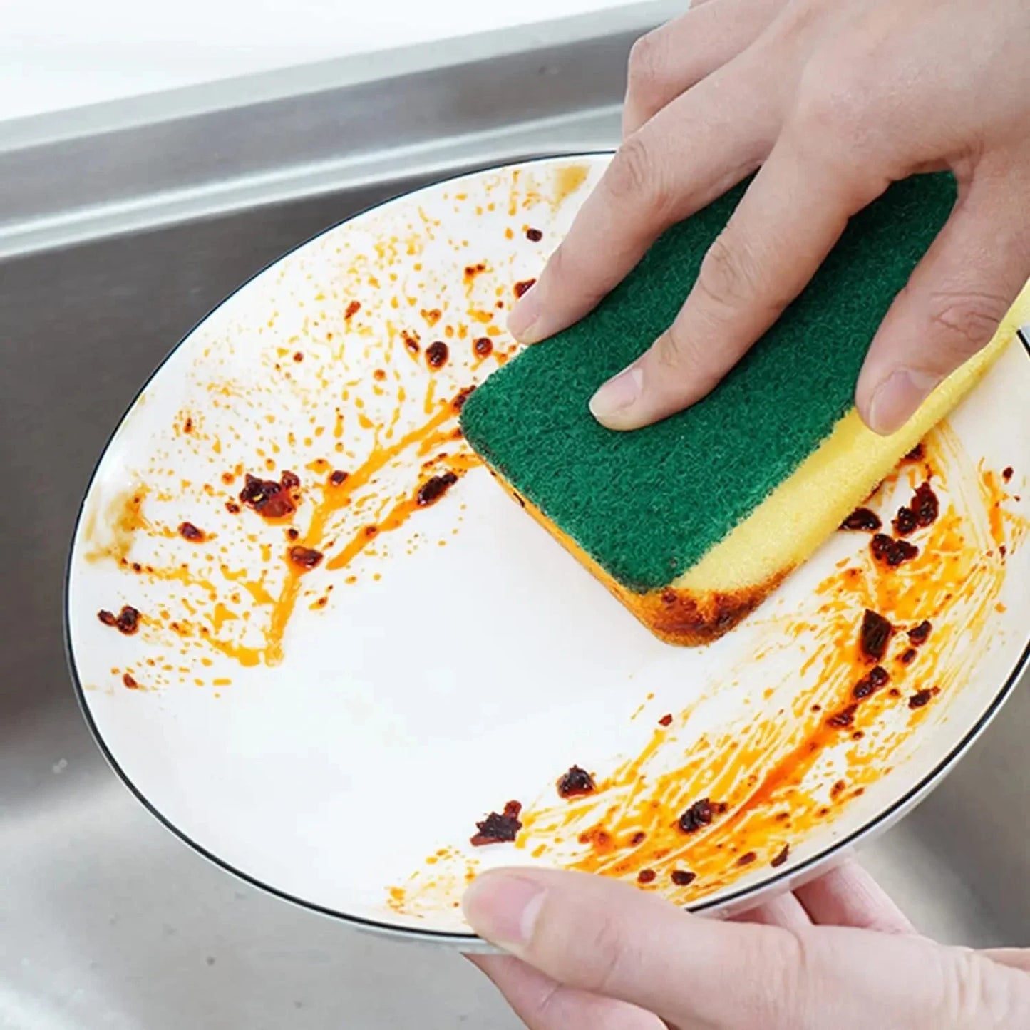 Double-Sided Magic Cleaning Sponge – High Absorbent Rust Removal Brush for Kitchen Pots & Surfacesl