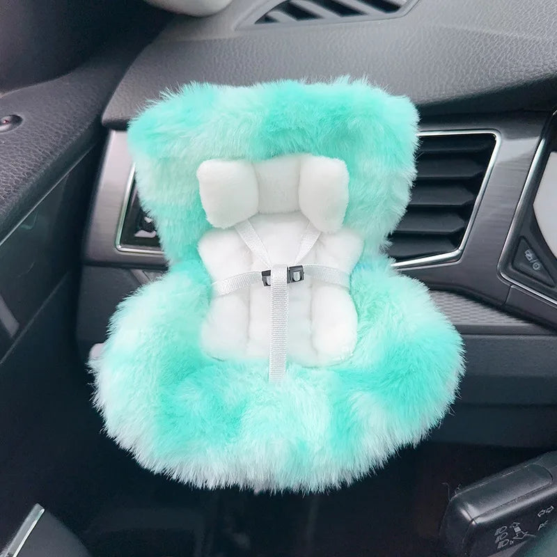 For Labubu Car Doll Safety Seat Kawaii Ob11 Doll Plush Seat Car Air Aromatreatment Decoration Suit for All Dolls Wihtin 18cm