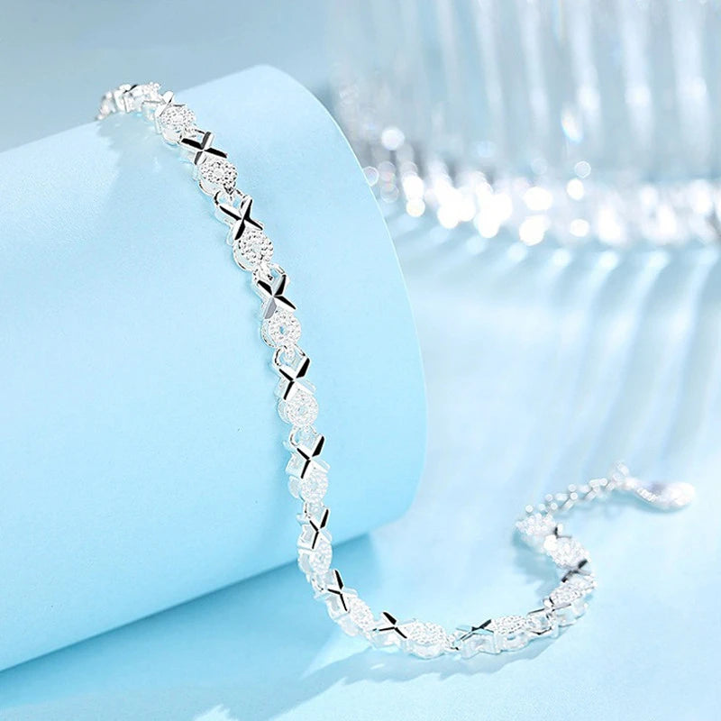 925 Sterling Silver Bracelet Chain for Women – Elegant Multi-Style Jewelry for Wedding, Party & Daily Wear | Adjustable Gift Braceletdding, Party & Daily Gift