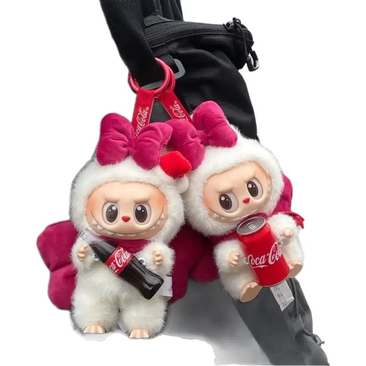 Labubu  Outfit Set – Pull Cloth, Cola, Marry Cat & Extra Large Bow Accessories | Cute Doll Clothes for Labubu