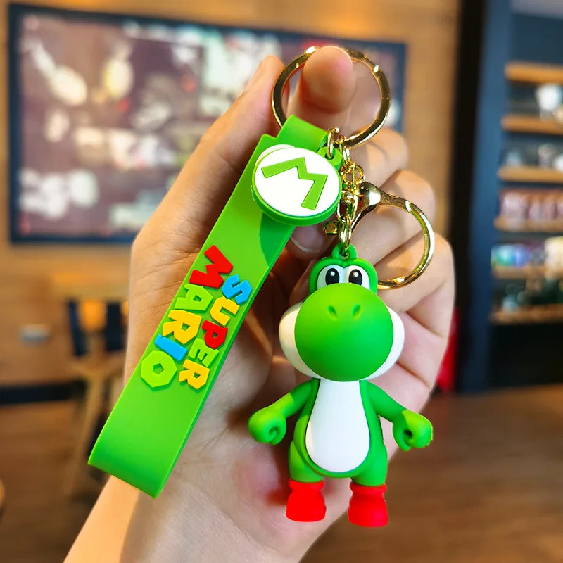 10 Styles Super Mario Bros Keychain – Mario Luigi Yoshi PVC Action Figure Model Bag Pendant Toy Gif