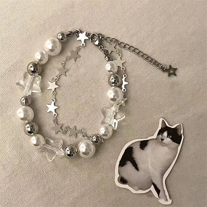 Silver Heart Charm Bracelet – Blue Crystal Lucky Pulsera for Women | Elegant Wedding & Gift Jewelry