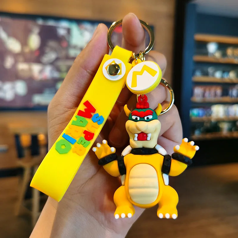 10 Styles Super Mario Bros Keychain – Mario Luigi Yoshi PVC Action Figure Model Bag Pendant Toy Gif