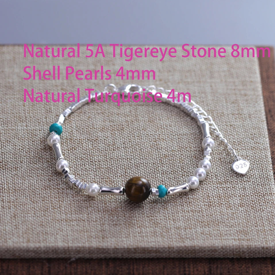 VENTFILLE 925 Sterling Silver Line Extremely fine Bracelet for Women Love Haert Bead Korean Ins Sweet Jewelry Gift Dropshipping