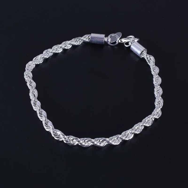 925 Sterling Silver Double Star Crystal Bracelet – Korean Fashion Jewelry for Women & Girls, Wedding & Gift Ready